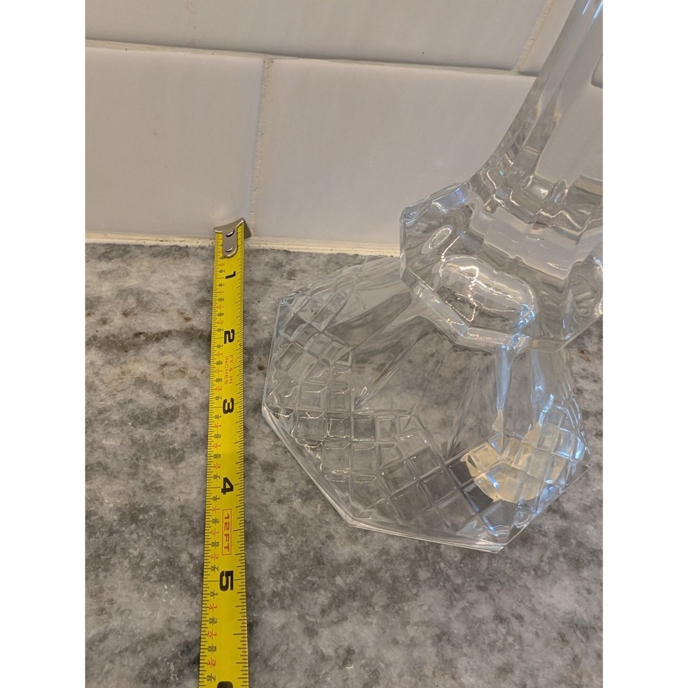 Vintage Crystal Cut Glass Candle Stick Holders 8" Tapered Set of 2 - Picture 11 of 11